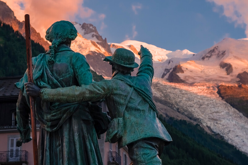 Sunset over Mont Blanc, Chamonix